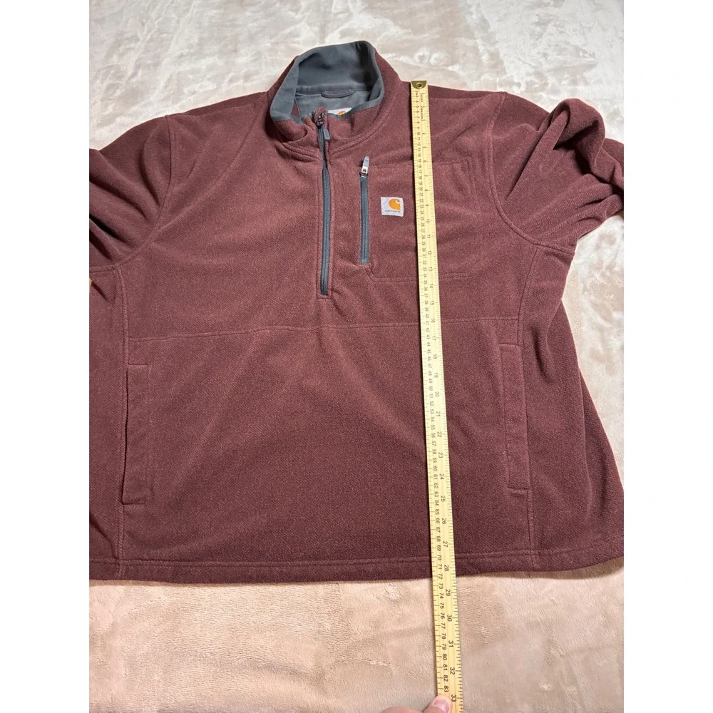 Carhartt Dalton Half Zip Fleece Pullover Mens 2XL Dark Red Gorpcore Utility